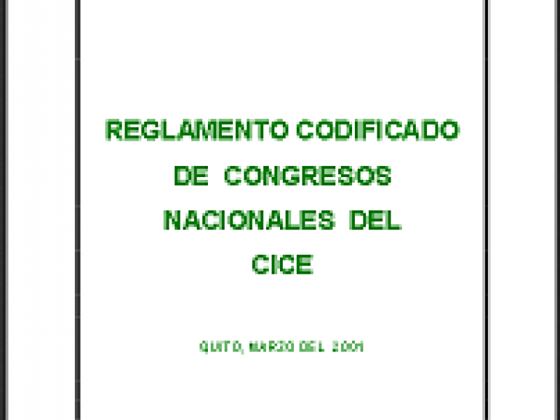 Reglamento Congresos Nacionales CICE